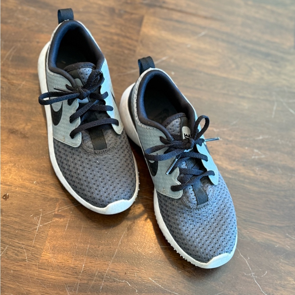 Nike Gray and Black kids golf sneakers